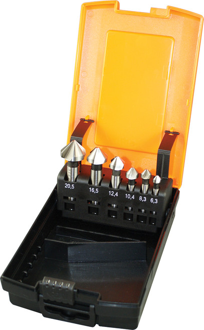 6PCE 1.5-20.5MM HSS COUNTER SINK SET