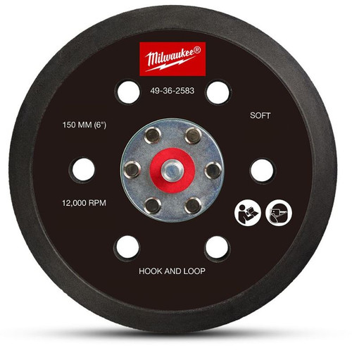 150MM HOOK AND LOOK SANDER BACKING PAD - SOFT
