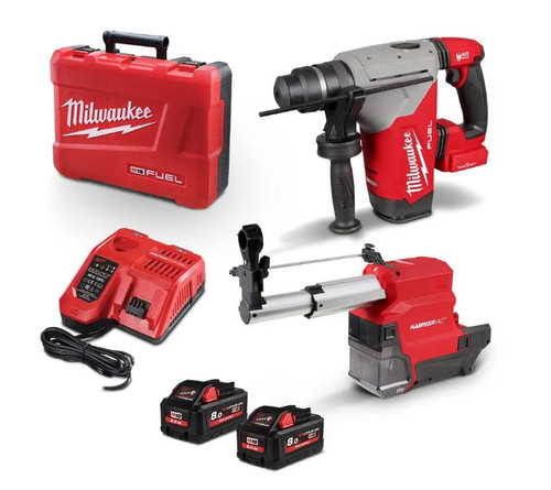 18V 28MM SDS PLUS ROTARY HAMMER KIT - 2X8.0AH BATT & CHRG