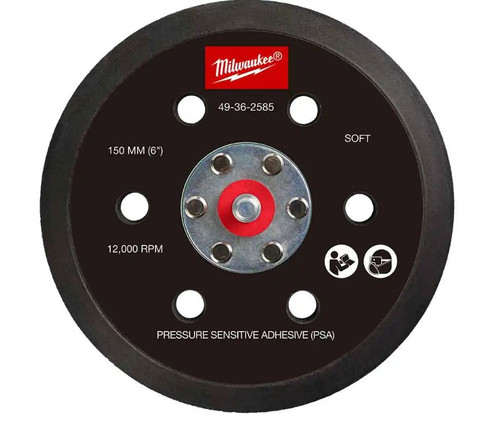150MM PRESSURE SENSITIVE ADHESIVE SANDER BACKING PAD  SOFT