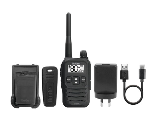 (O) 2W TRADIES HAND HELD LI-ION UHF PACK 13+KM PLUS EXTRAS