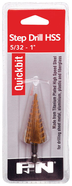 5/32 - 1\" HSS TIN COATED STEP DRILL
