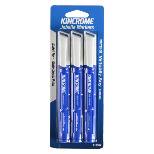 3 PCE WHITE PAINT MARKER