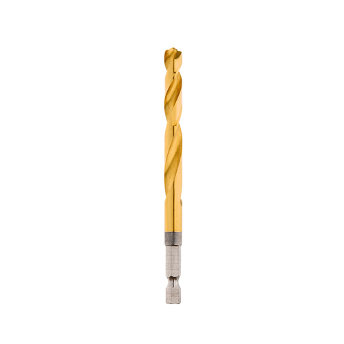 7.5MM 1/4\" HEX SHANK RED HELIX TITANIUM DRILL BITS