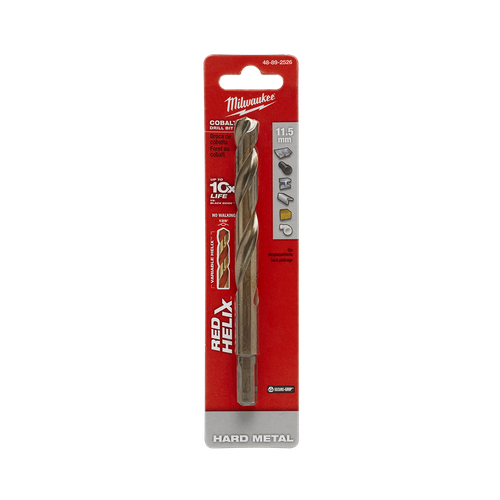 11.5MM ROUND 3 POINT SHANK RED HELIX COBALT DRILL BIT