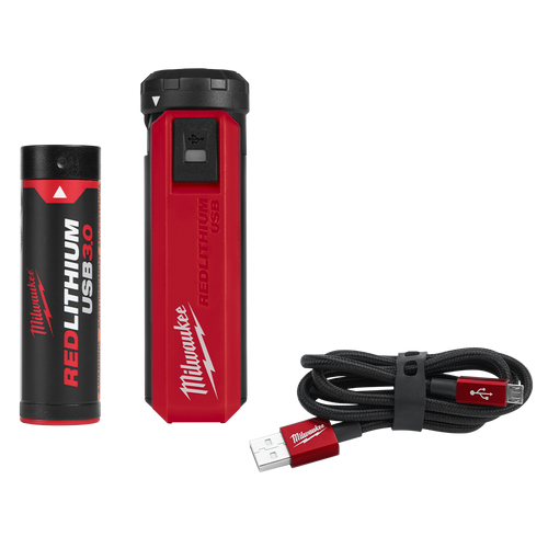 USB PORTABLE RED LITHIUM POWER SOURCE & CHARGER KIT