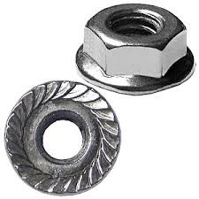 M6 (6MM) FLANGED HEX NUT SERRATED S/S 304