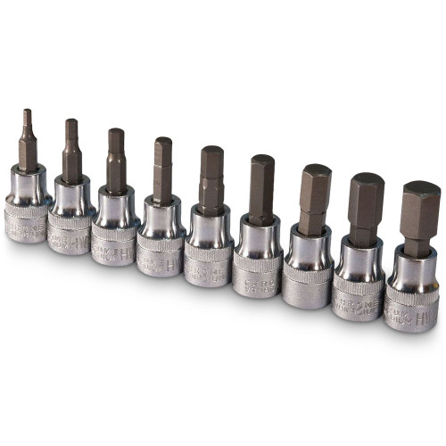 9PCE 3/8\" DRIVE METRIC INHEX SOCKET SET