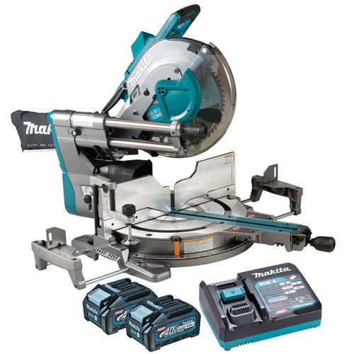 40V MAX 260MM B/LESS SLIDE COMPOUND SAW 2X4.0AH BATT,CHRG