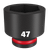 3/4\" DRIVE 47MM STD 6 POINT SHOCKWAVE IMPACT SOCKET