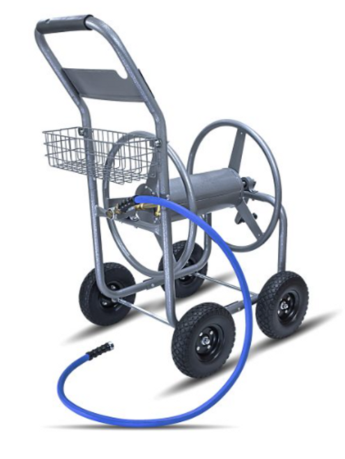 RMX BluSeal Garden Hose Reel Cart, Holds 100 feet of 5/8 inch water hose