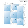 3D Snap 3x3 Delta Display Frame Layout