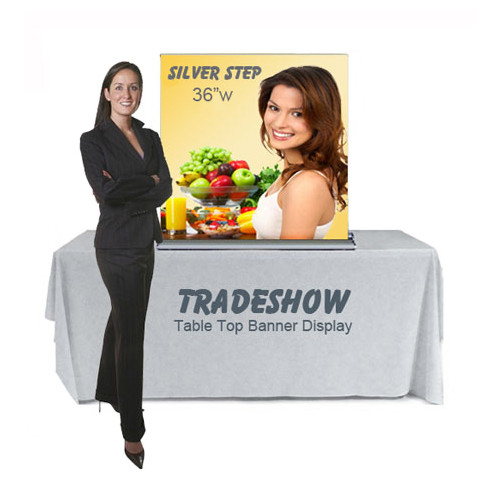 SilverStep 36inch Tabletop Banner Stand
