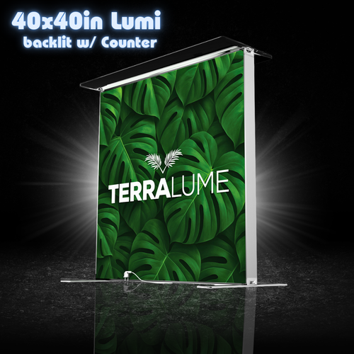 40x40in Lumi Backlit SEG Fabric Display (4040LUMSEG) With Counter