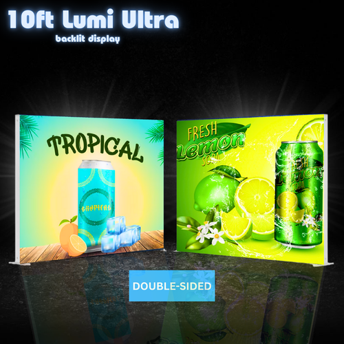 10ft Lumi Ultra Backlit SEG Fabric Display Double Sided