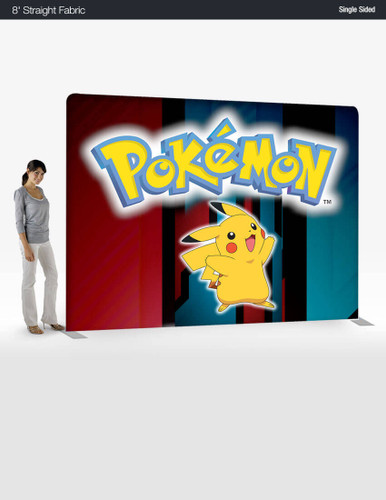 8 ' Straight EZ Tube Single Sided Graphic Print