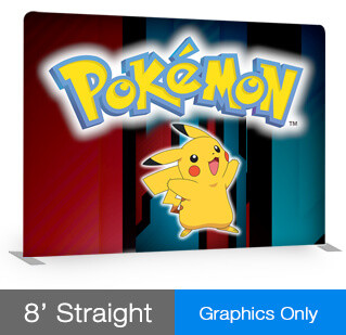 8 ' Straight EZ Tube Single Sided Graphic Print