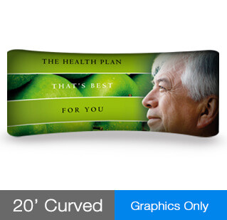 20' Curved EZ Tube Single Sided - Graphic Only