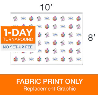 Jumbo Step & Repeat 10 x 8 Backdrop Replacement Print