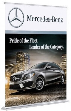 60" Silver Step Retractable Banner Stand