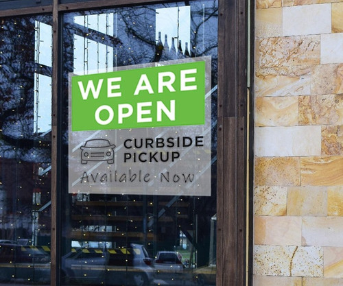 We Are Open 24" x 24" Window Cling