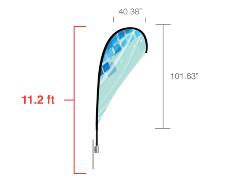11-foot Teardrop Flag