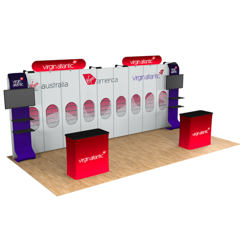 20ft QuickZip MAX Straight Fabric Display