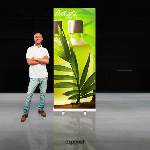 33x81" Econo Banner Stand Silver