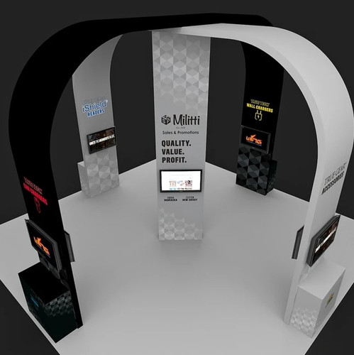 20x20ft QuickZip Big Fab Island Exhibit Booth