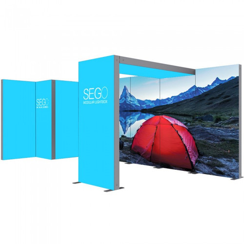10x20ft SEGO Modular Double-Sided Lightbox Display Configuration F
