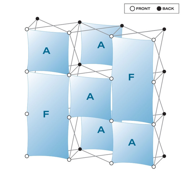 3D Snap 3x3 Delta Display Frame Layout