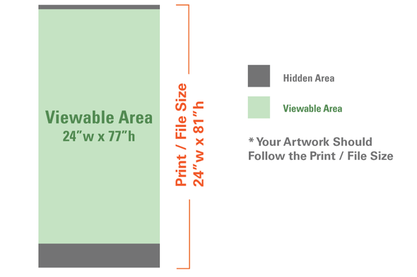 24x81" Econo Banner Stand Graphic Specs