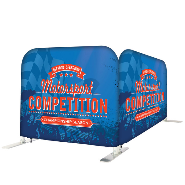 Small EZ Tube Outdoor Barrier Display Dual-2