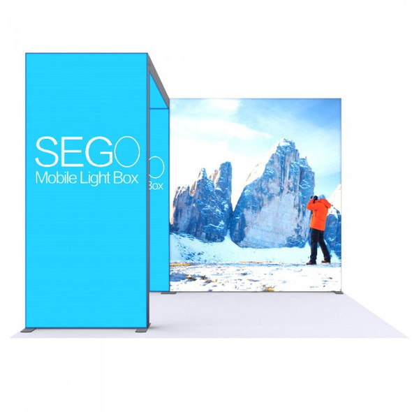 10ft SEGO Modular Double-Sided Lightbox Display Configuration C