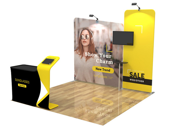 10ft Expo Merchandiser 03 Fabric Display Package (10EM03)