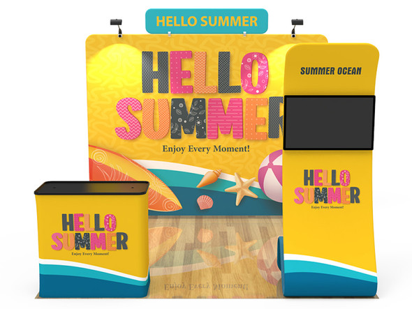 10ft QuickZip 25 Fabric Display Package (10EM25)