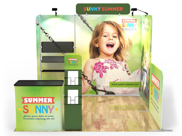 10ft Expo Merchandiser O Fabric Display Package (10EMO)