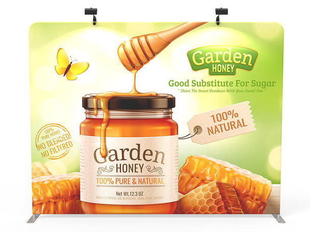 10ft Straight EZ Tube Tension Fabric Display 10ft Straight EZ Tube Tension Fabric Display