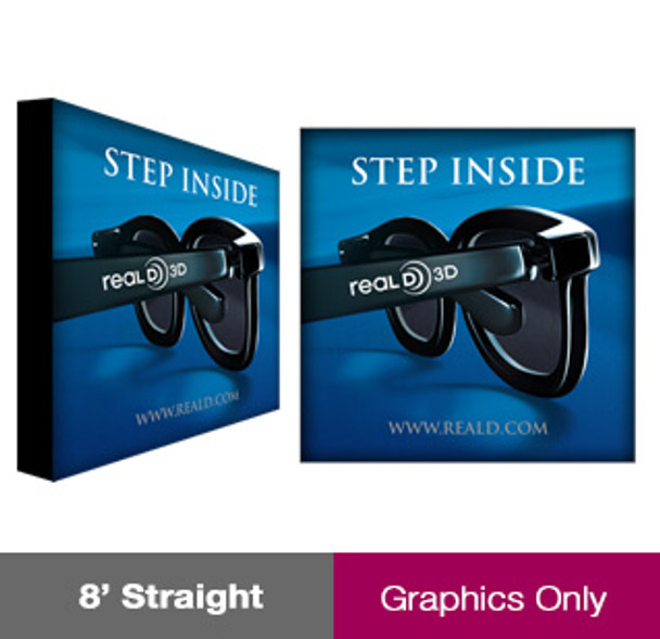 8ft Straight ReadyPop Fabric Display