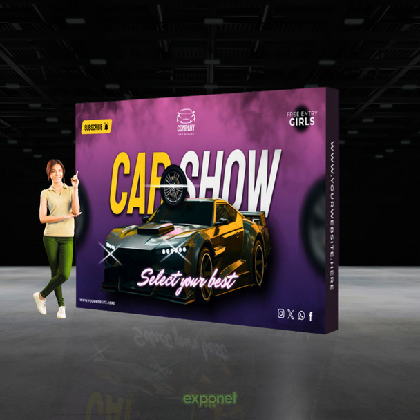 10ft Straight ReadyPop Fabric Display