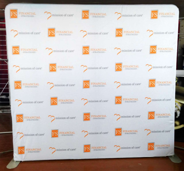 FS Mission of Care 8ft Straight Step Repeat EZ Tube Backdrop Display FS Mission of Care 8ft Straight Step Repeat EZ Tube Backdrop Display