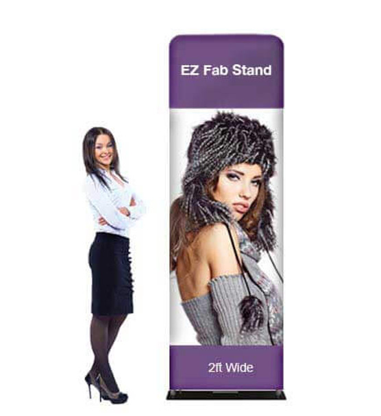 2ft EZ Fab Banner Stand Display Wide