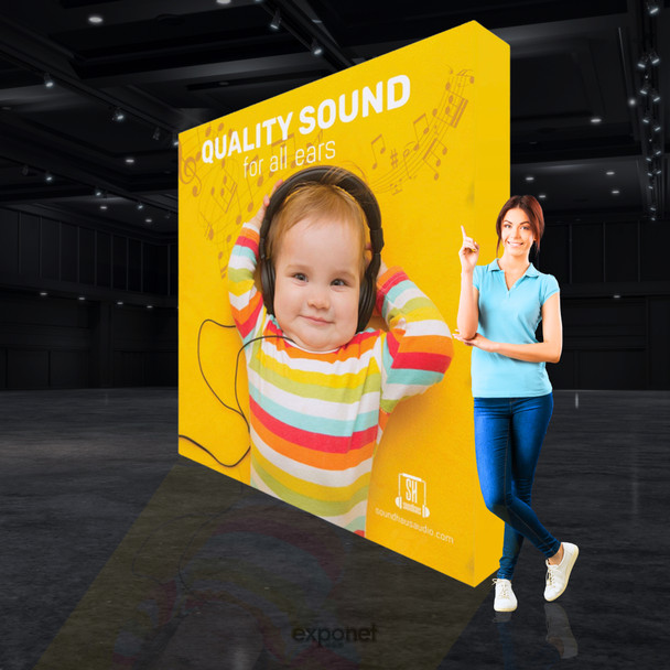 8ft Straight ReadyPop Fabric Display