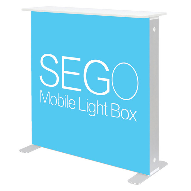 3.3 x 3.3ft. SEGO Modular Double-Sided Lightbox Counter 