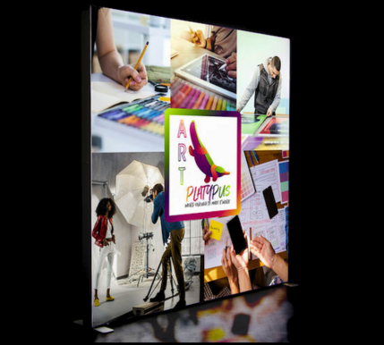 portable backlit backdrop display graphics