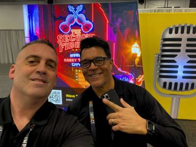 Display Jay and Gus Correa of North American Display at the Exhibitor Show in Nashville, Tennessee.