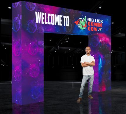 tension fabric custom printed archways for events