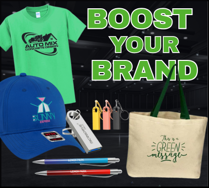 custom branded promotional products and trade show give aways and gifts
