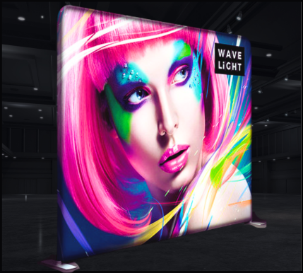 portable backlit backdrop display graphics