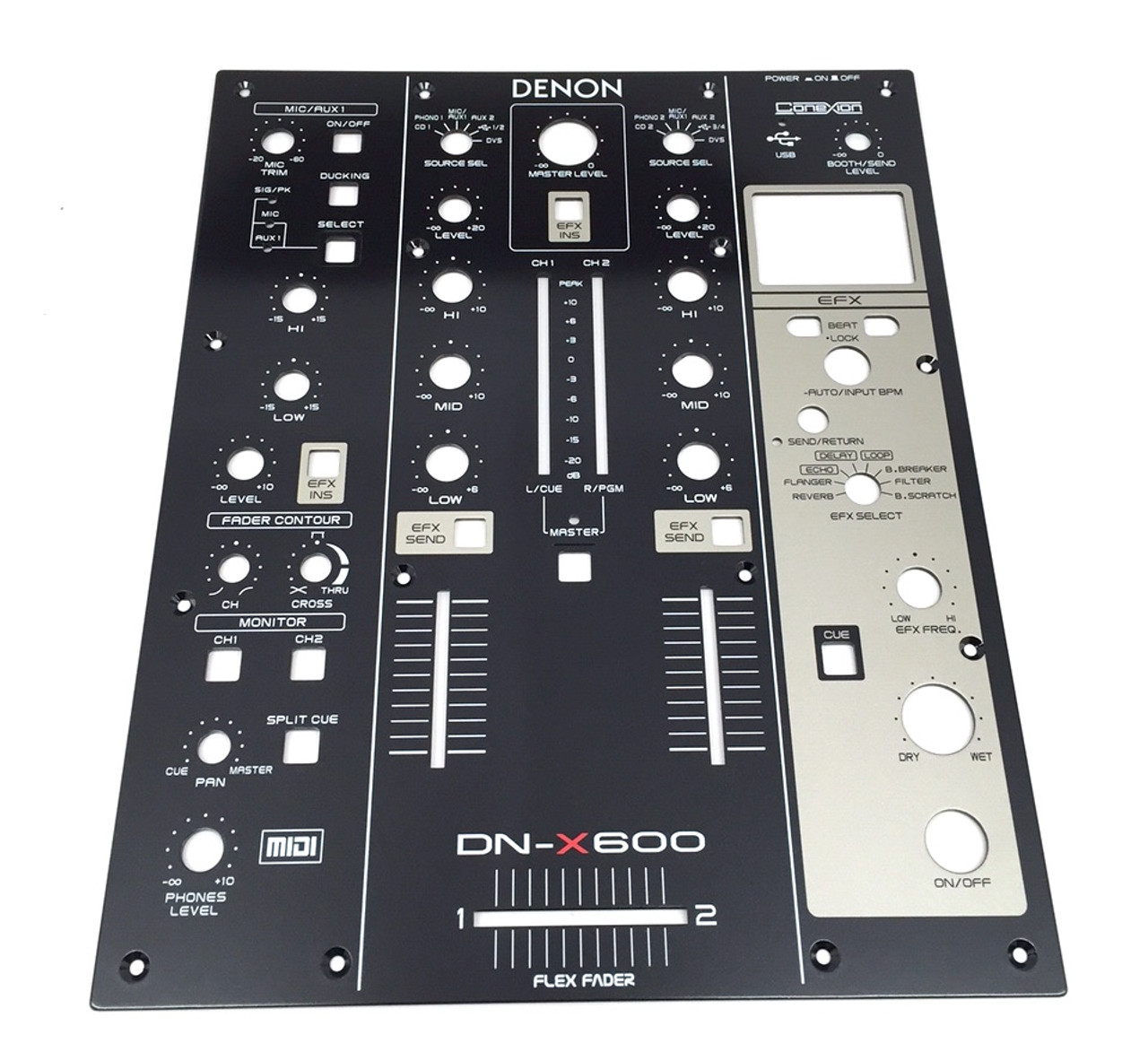 TOP PANEL FOR DJ MIXER - DENON - DNX600 - Denon DN-X600 Spare 